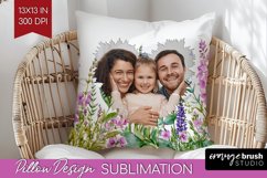 Wildflowers Photo Pillow PNG - Floral Picture Frame Pillow Product Image 1