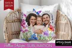 Wildflowers Photo Pillow PNG - Floral Picture Frame Pillow Product Image 1