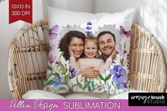 Wildflowers Photo Pillow PNG - Floral Picture Frame Pillow Product Image 1