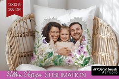 Wildflowers Photo Pillow PNG - Floral Picture Frame Pillow Product Image 1