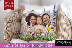 Wildflowers Photo Pillow PNG - Floral Picture Frame Pillow Product Image 1