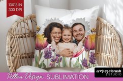 Wildflowers Photo Pillow PNG - Floral Picture Frame Pillow Product Image 1