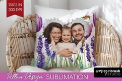 Wildflowers Photo Pillow PNG - Floral Picture Frame Pillow Product Image 1