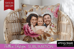 Floral Photo Pillow PNG - Peony Flower Picture Frame Pillow Product Image 1