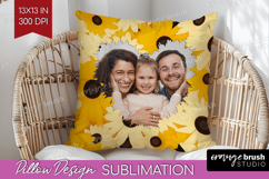 Retro Flowers Photo Pillow PNG - Floral Picture Frame Pillow Product Image 1