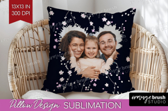 Retro Flowers Photo Pillow PNG - Floral Picture Frame Pillow Product Image 1