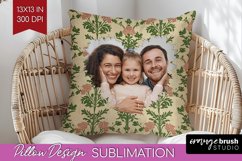 Flowers Photo Pillow PNG - Vintage Floral Picture Frame Product Image 1