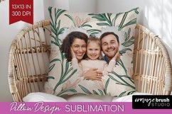 Flowers Photo Pillow PNG - Vintage Floral Picture Frame Product Image 1