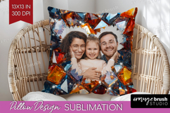 Gem Texture Photo Pillow PNG - Gemstone Picture Frame Pillow Product Image 1
