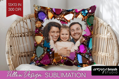 Gem Texture Photo Pillow PNG - Gemstone Picture Frame Pillow Product Image 1