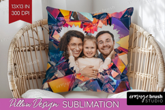 Gem Texture Photo Pillow PNG - Gemstone Picture Frame Pillow Product Image 1