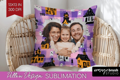 Halloween Photo Pillow PNG - Spooky Picture Frame Pillow Product Image 1