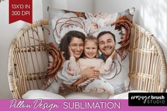 Rose Photo Pillow PNG - Floral Picture Frame Pillow Cover Product Image 1
