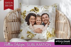 Rose Photo Pillow PNG - Floral Picture Frame Pillow Cover Product Image 1