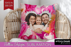 Heart Pattern Photo Pillow PNG - Valentines Day Picture Product Image 1