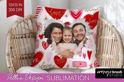 Heart Pattern Photo Pillow PNG - Valentines Day Picture Product Image 1