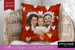Heart Pattern Photo Pillow PNG - Valentines Day Picture Product Image 1