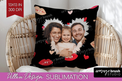 Heart Pattern Photo Pillow PNG - Valentines Day Picture Product Image 1
