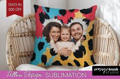 Leopard Print Photo Pillow PNG - Animal Pattern Picture Product Image 1