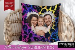 Leopard Print Photo Pillow PNG - Animal Pattern Picture Product Image 1