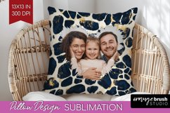 Leopard Print Photo Pillow PNG - Animal Pattern Picture Product Image 1