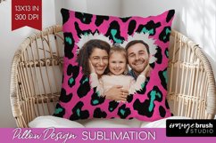 Leopard Print Photo Pillow PNG - Animal Pattern Picture Product Image 1