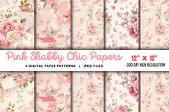 Pink Shabby Chic Papers JPG Product Image 1