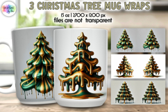 Christmas Tree Mug Wraps, 15 oz Christmas Tree Mug Wrap PNG Product Image 1