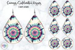 Boho Mandala Earrings Sublimation Bundle, Tie Dye Effect Des Product Image 10