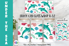 Beach Ocean Libbey Glass Wrap PNG 16oz Sublimation Product Image 8