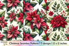 Christmas Seamless Patterns, Holiday Digital Paper Product Image 1