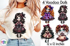 Halloween Zombie Doll Clipart, Cute but Spooky Doll Print Product Image 1
