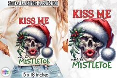 Christmas Skull Snarky Sublimation Bundle, Funny Dark Santa Product Image 9
