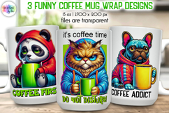 Funny Coffee Mug Wrap Bundle, Introvert &amp; Coffee Lover Quote Product Image 9