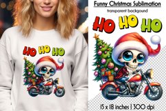 Funny Christmas Sublimation Bundle, Skeleton Santa PNG Product Image 13