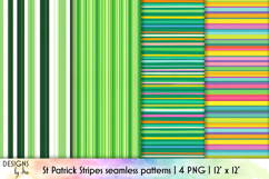 St Patrick Seamless Patterns, Shamrocks and Brushstroke Product Image 1