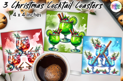 Christmas Cocktail Coasters, Christmas Party Coasters PNG Product Image 1
