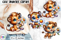 Cute Animals Clipart | Safari Baby Animals Clipart Product Image 1