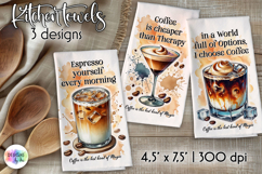 Coffee Cocktails Kitchen Towel, Coffee Lover Dish Towels Product Image 1
