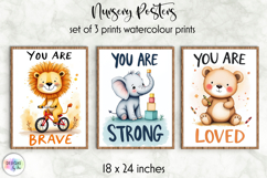Positive Affirmations Kids Posters, Cute Animal Nursery PNG Product Image 10