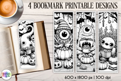 Halloween Bookmarks, Gothic Black and White Bookmarks Product Image 1