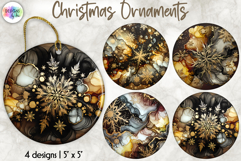 Christmas Ornaments Sublimation, Alcohol Ink Ornaments Product Image 1