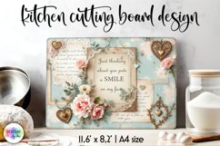 Vintage Valentines Cutting Board Design | Love Message Print Product Image 1