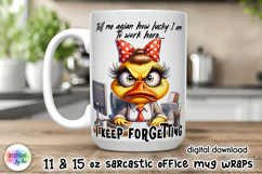 Sarcastic Office Mug Wrap, Funny Office Worker Mug Design Product Image 1