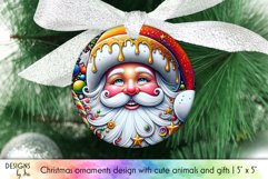 Santa Claus Ornament Bundle, Christmas Ornament Sublimation Product Image 12