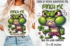Funny St Patrick Frog Sublimation Bundle, Sarcastic Quotes Product Image 9