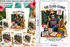 Funny School Skeleton Tarot Card PNG, The Class Clown Product Image 1