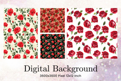 Flower Pattern Background Wallpaper Digital Paper_7 Product Image 1