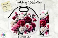 Watercolour Roses Lunch Bag | Watercolour Roses Tumbler Wrap Product Image 1