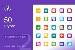 Crypto Filled Round Corner Icons Product Image 1